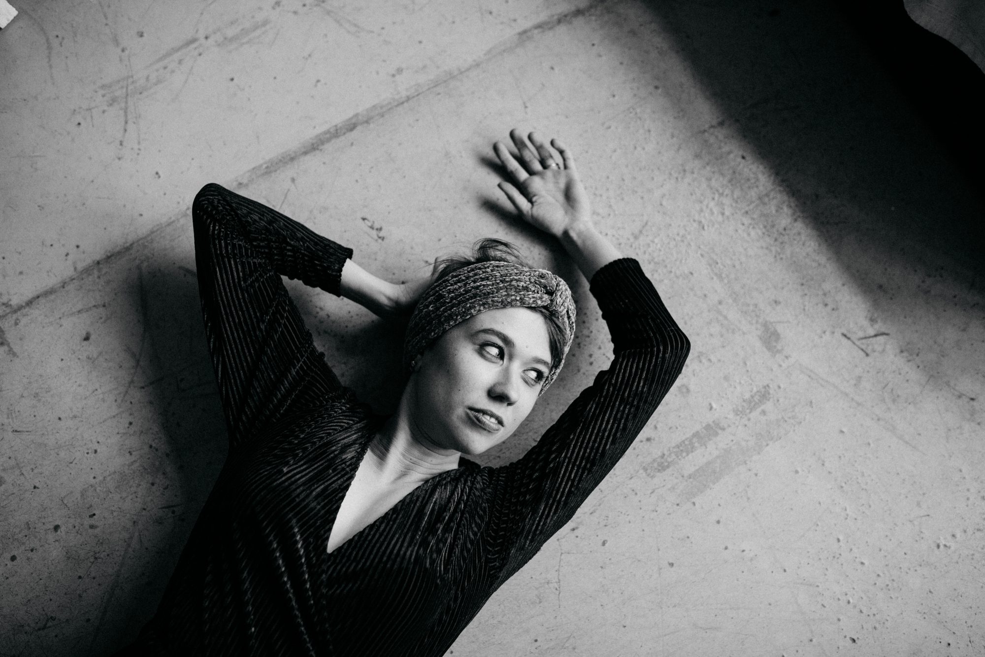 Ada Brodie black dress b/w smile