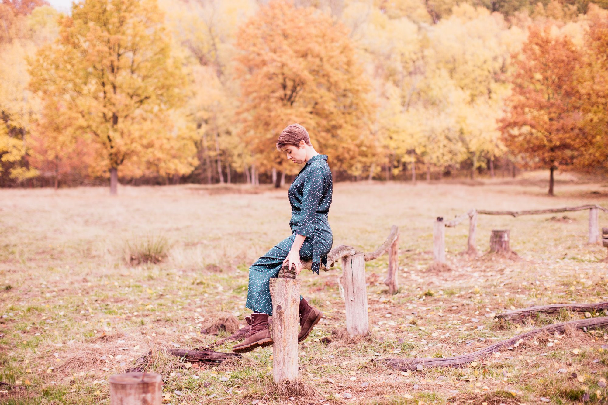 Ada Brodie green sitting countryside
